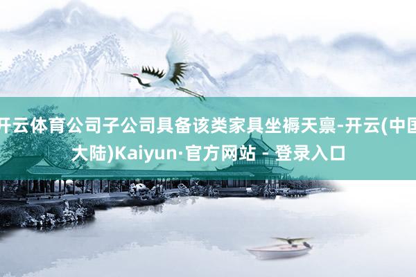 开云体育公司子公司具备该类家具坐褥天禀-开云(中国大陆)Kaiyun·官方网站 - 登录入口