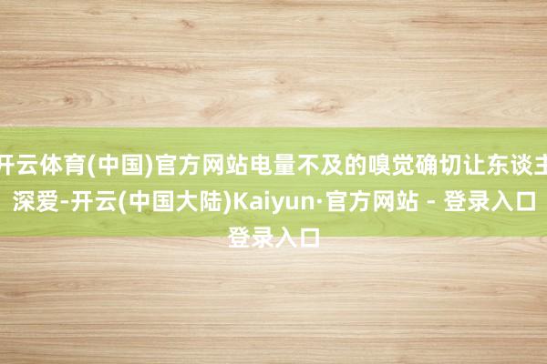 开云体育(中国)官方网站电量不及的嗅觉确切让东谈主深爱-开云(中国大陆)Kaiyun·官方网站 - 登录入口