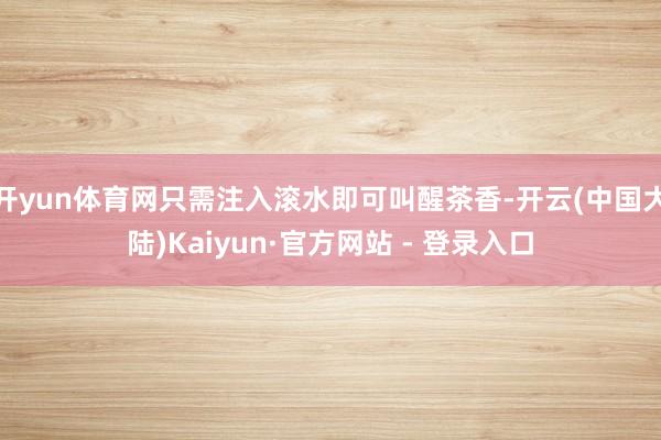 开yun体育网只需注入滚水即可叫醒茶香-开云(中国大陆)Kaiyun·官方网站 - 登录入口