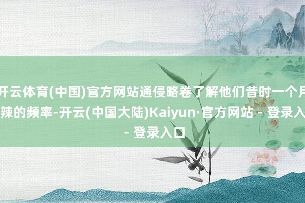 开云体育(中国)官方网站通侵略卷了解他们昔时一个月吃辣的频率-开云(中国大陆)Kaiyun·官方网站 - 登录入口